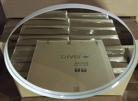 Зеркало в ванную комнату Vivia White 70х70 см алюминий белый А0047430