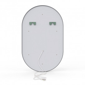 Дзеркало у ванну кімнату Volle 50х80 см з підсвічуванням диммером і підігрівом чорний 16-42-500B