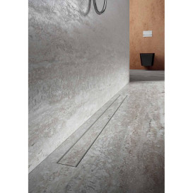 Жолоб водостічний AlcaPlast APZ115 Marble low 550 мм без порогів решітка під плитку нержавіюча сталь APZ115-550