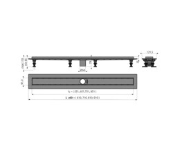 Жолоб водостічний AlcaPlast APZ2012 Optimal 550 мм поліпропілен APZ2012-550