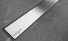 Желоб водосточный Besco Virgo Duo 60 см нержавеющая сталь хром OL-60-VD