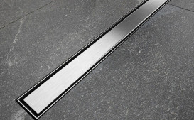 Желоб водосточный Besco Virgo Slim 70 см нержавеющая сталь хром OL-70-VS