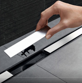 Накладная панель для водосточного желоба Geberit CleanLine20 черная/матовая нержавеющая сталь 154.453.00.1