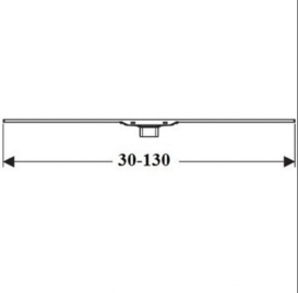 Накладная панель для водосточного желоба Geberit CleanLine60 полированный металл/матовый металл 154.457.KS.1