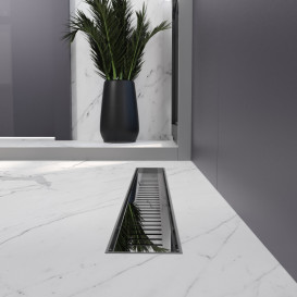 Жолоб водостічний Koller Pool Aqua 60 см з решіткою Line ABS-пластик/нержавіюча сталь AQL0600