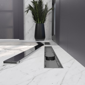 Желоб водосточный Koller Pool Aqua 70 см с решеткой Grace ABS-пластик/нержавеющая сталь AQG0700