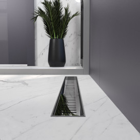 Желоб водосточный Koller Pool Aqua 70 см с решеткой Line ABS-пластик/нержавеющая сталь AQL0700