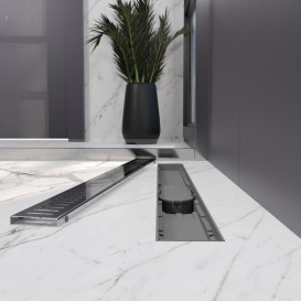 Желоб водосточный Koller Pool Aqua 70 см с решеткой Line ABS-пластик/нержавеющая сталь AQL0700