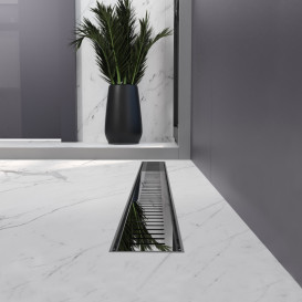 Желоб водосточный Koller Pool Aqua 80 см с решеткой Line ABS-пластик/нержавеющая сталь AQL0800