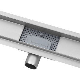 Желоб водосточный Kroner KRP Eifel-L80Linien с решеткой 800 мм нержавеющая сталь CV034170