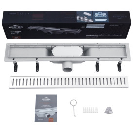 Желоб водосточный Kroner KRP Harz S70Sektion с решеткой 700 мм нержавеющая сталь CV029580