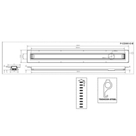 Желоб водосточный McAlpine Omega Slim 900 мм матовая сталь MPCD900-O-B-NT-KPL