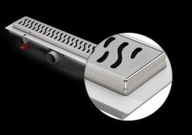 Жолоб водостічний МСН 350 мм з горизонтальним фланцем і матовою гратами Гармонія CH 350 HN 1