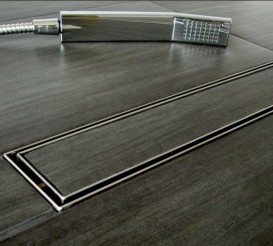 Жолоб водостічний МСН 450 мм з горизонтальним фланцем і полірованої гратами Класик CH 450 K