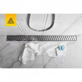 Жолоб водостічний МСН 450 мм з вертикальним фланцем і матовою гратами Медіум CH 450 MN 3