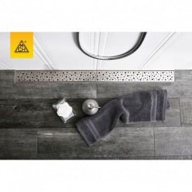 Жолоб водостічний МСН 850 мм з вертикальним фланцем і матовою гратами Квадрати CH 850 SN 3