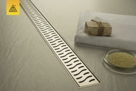 Желоб водосточный МСН 950 мм с горизонтальным фланцем и матовой решеткой Гармония CH N 950 H 1