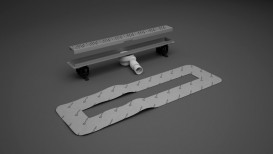 Жолоб водостічний Radaway 1050 мм нержавіюча сталь 5L105A