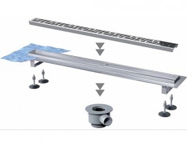 Желоб водосточный TECE TECEdrainline прямой с гидроизоляцией Seal System 700 мм нержавеющая сталь 600700