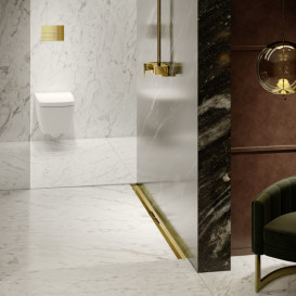 Желоб водосточный TECE TECEdrainprofile 1200 мм с цветным PVD покрытием сатин позолоченный 671202