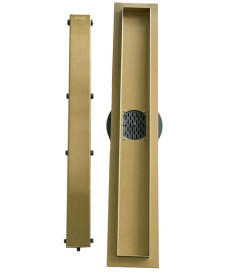 Жолоб водостічний VBI Fort 2 в 1 з решіткою 100 см нержавіюча сталь матове золото VBI-060110BG