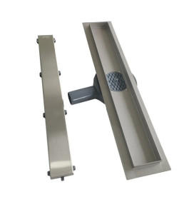 Жолоб водостічний VBI Fort 2 в 1 з решіткою 100 см нержавіюча сталь хром VBI-060110CH