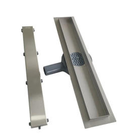 Жолоб водостічний VBI Fort 2 в 1 з решіткою 60 см нержавіюча сталь хром VBI-060106CH