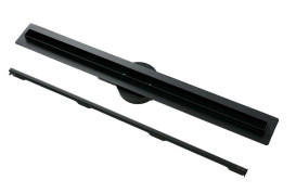 Желоб водосточный VBI Fort Slim с решеткой 90 см нержавеющая сталь черный VBI-060209BL