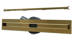 Жолоб водостічний VBI Fort Slim із решіткою 60 см нержавіюча сталь золото VBI-060206GL