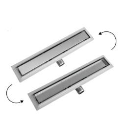 Желоб водосточный VBI Kent 2 в 1 с решеткой 90 см нержавеющая сталь хром VBI-060309CH