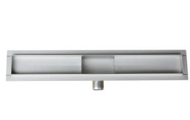 Желоб водосточный VBI Kent 2 в 1 с решеткой 90 см нержавеющая сталь хром VBI-060309CH