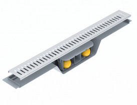 Желоб водосточный Volle 70 см с решеткой линия нержавеющая сталь 90-22-704