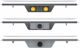 Желоб водосточный Volle 70 см с решеткой линия нержавеющая сталь 90-22-704