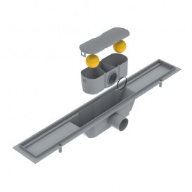 Желоб водосточный Volle 80 см с решеткой волна нержавеющая сталь 90-22-803