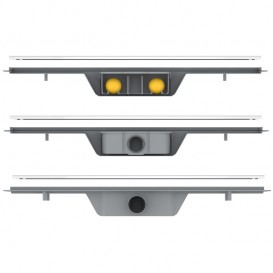 Жолоб водостічний Volle 80 см з решіткою під плитку нержавіюча сталь 90-22-801