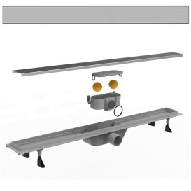 Жолоб водостічний Volle 80 см із суцільною гратами нержавіюча сталь 90-22-802