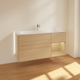 Тумба під раковину Villeroy & Boch Finion 119,6х49,8 см з підсвічуванням ДСП шпон дуба G070PCPC