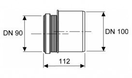 Адаптер фанового отвода Tece TECEprofil DN90/DN110 РVC пластик 9820137