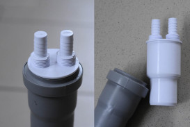 Адаптер McAlpine для отвода сточных вод с двумя входами 14 мм/1/2'' выход 40/50 мм пластик белый MA15-2-4050