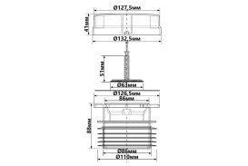 Аэрационный клапан канализационный McAlpine 110 мм с манжетом полипропилен MP47-30