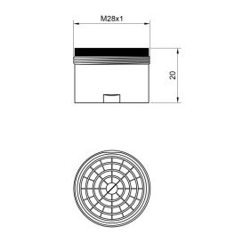 Аератор для змішувача Kroner KRM C926 із зовнішнім різьбленням хром CV023553