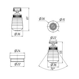 Аератор для змішувача Kroner KRM C931 із двома режимами CV023629