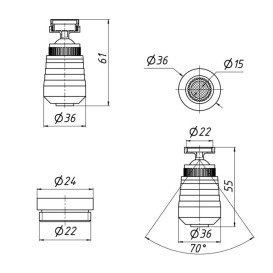 Аератор для змішувача Kroner KRM C932 із двома режимами CV023630
