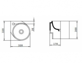 Раковина для ванной подвесная AeT коллекция Idea Cylinder белая L315