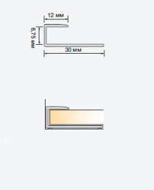 Алюмінієвий поріг з клеєм Salag Stratus S13 1.82 м срібний анодований S13C11