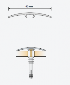 Алюминиевый порог Salag Stratus S11 с клеем 1.82 м дуб старый S11C19