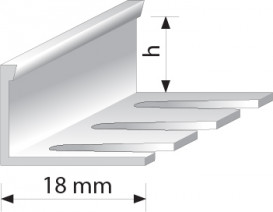 Арочний кутовий L профіль Salag h10 мм 2.5 м алюмінієвий анодований  A08001