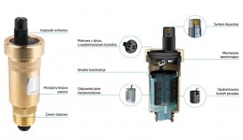 Автоматичний відвідник повітря Afriso PrimoVent ⅜'' з Aquastop та відсічним клапаном ½'' латунь 7773510