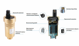 Автоматический воздухоотводчик Afriso PrimoVent ⅜'' с Aquastop латунь 7771010