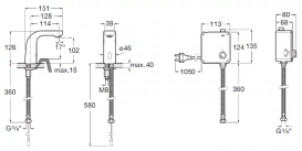 Бесконтактный сенсорный смеситель для раковины Roca L20 хром A5A5609C00